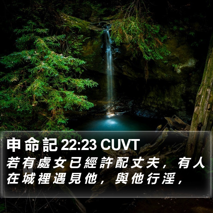 申 命 記 22:23 CUVT Bible Study