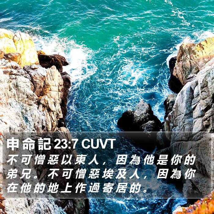 申 命 記 23:7 CUVT Bible Study