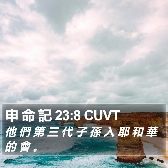 申 命 記 23:8 CUVT Bible Study