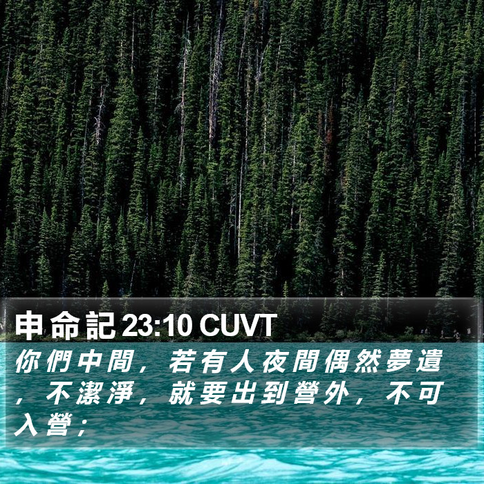 申 命 記 23:10 CUVT Bible Study