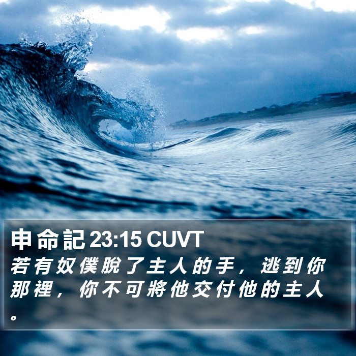 申 命 記 23:15 CUVT Bible Study