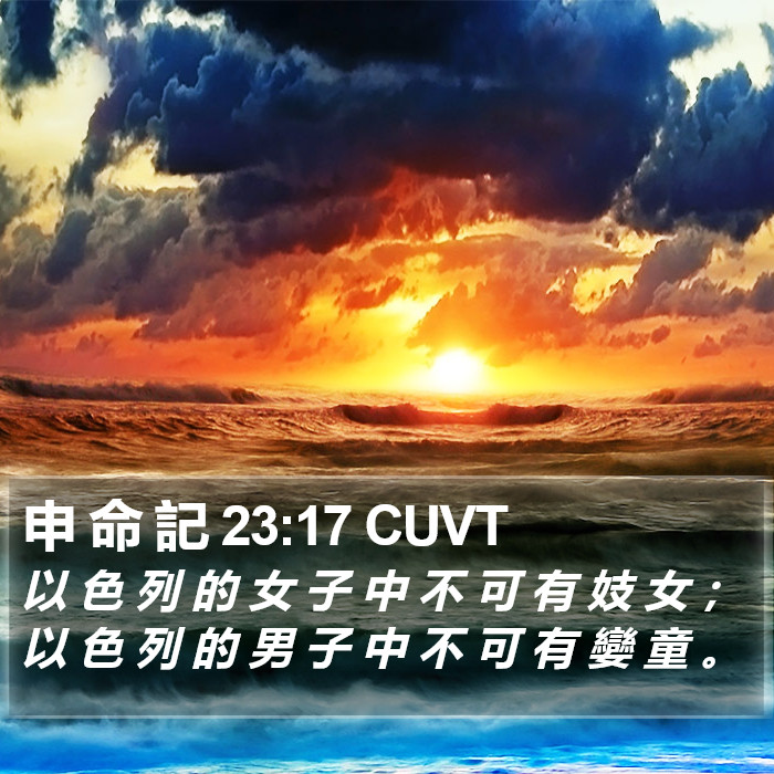 申 命 記 23:17 CUVT Bible Study