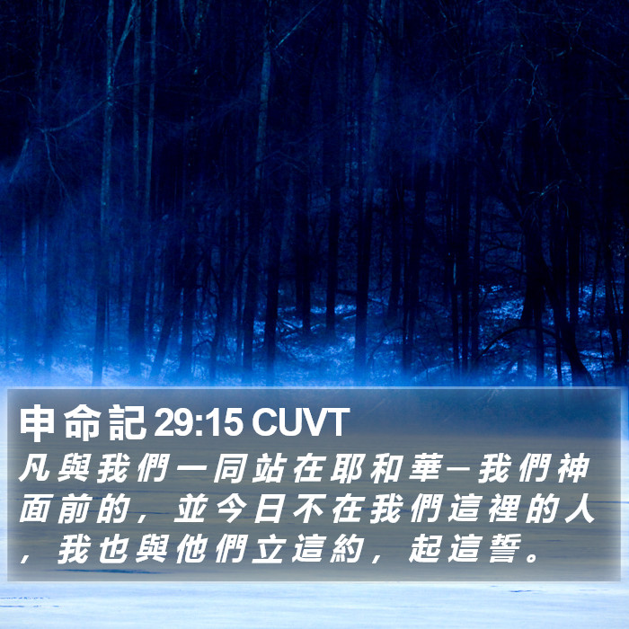 申 命 記 29:15 CUVT Bible Study