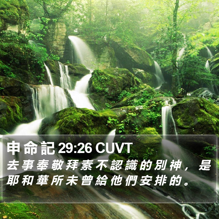 申 命 記 29:26 CUVT Bible Study