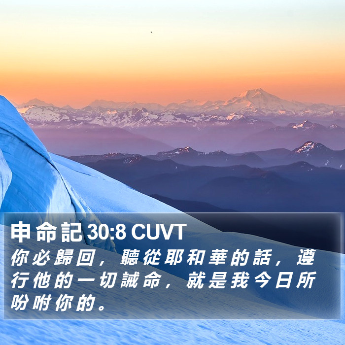 申 命 記 30:8 CUVT Bible Study