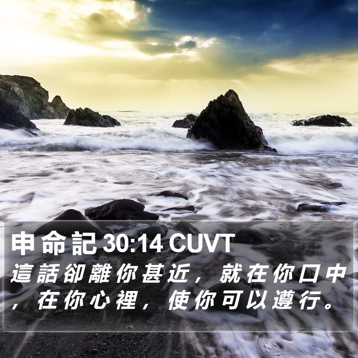 申 命 記 30:14 CUVT Bible Study