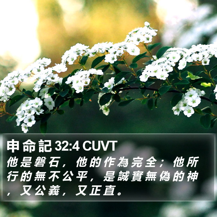 申 命 記 32:4 CUVT Bible Study