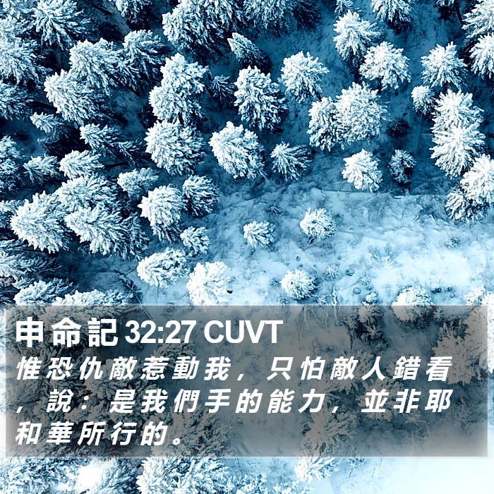 申 命 記 32:27 CUVT Bible Study
