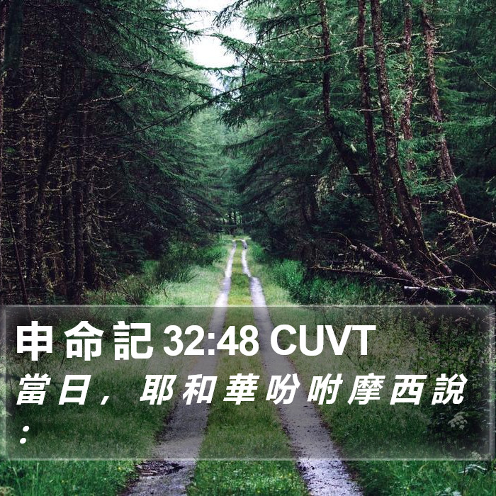 申 命 記 32:48 CUVT Bible Study