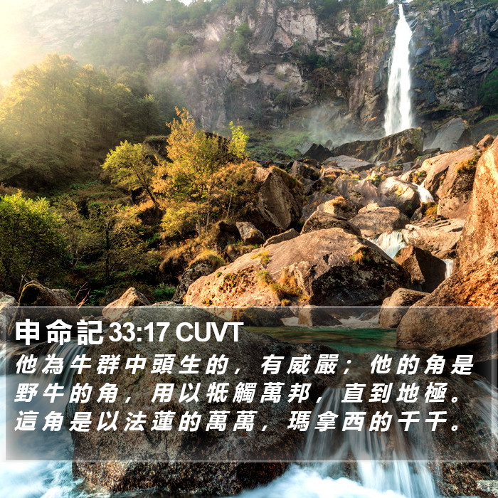 申 命 記 33:17 CUVT Bible Study