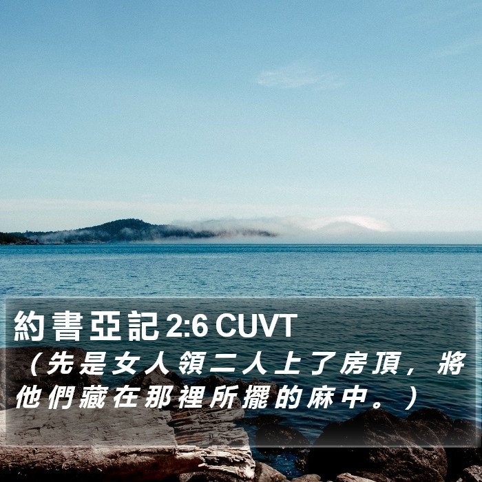 約 書 亞 記 2:6 CUVT Bible Study