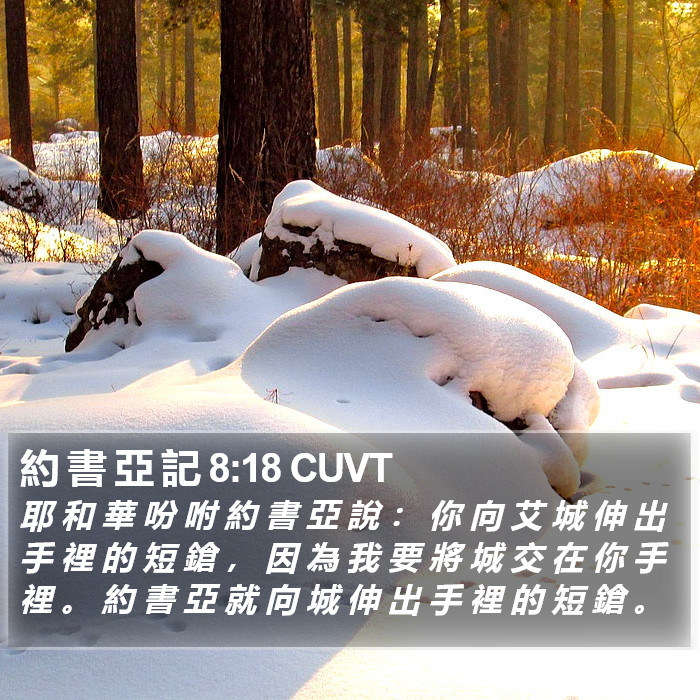 約 書 亞 記 8:18 CUVT Bible Study