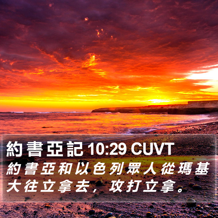 約 書 亞 記 10:29 CUVT Bible Study