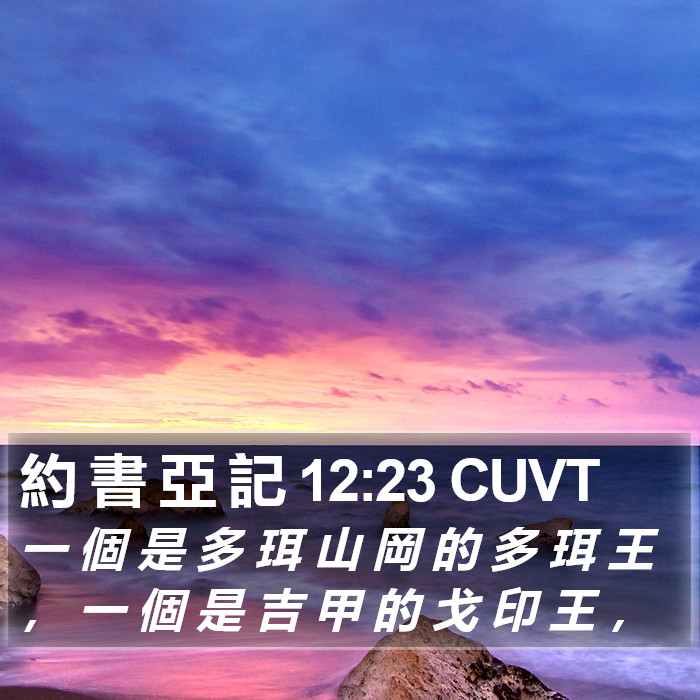 約 書 亞 記 12:23 CUVT Bible Study