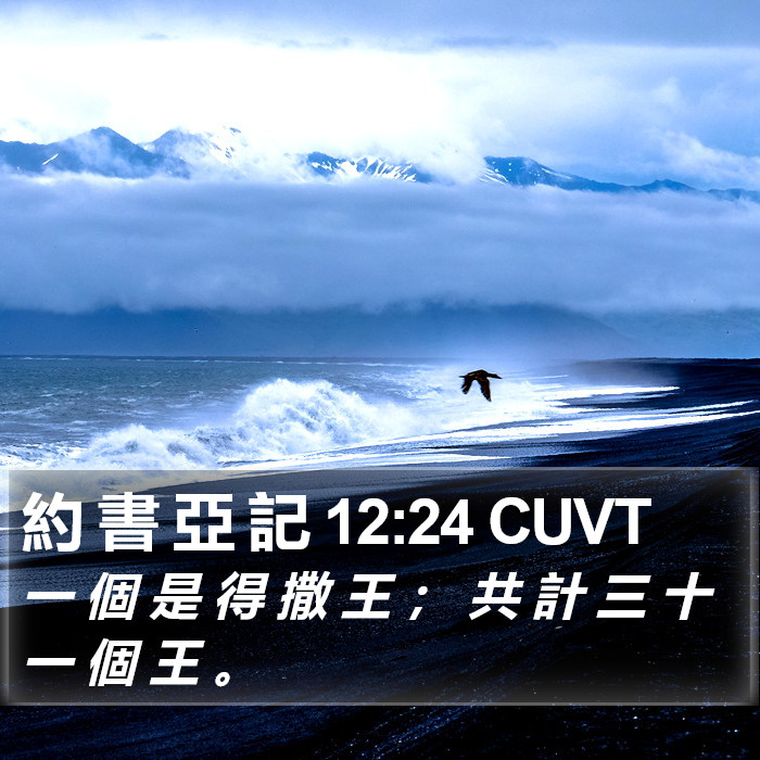 約 書 亞 記 12:24 CUVT Bible Study