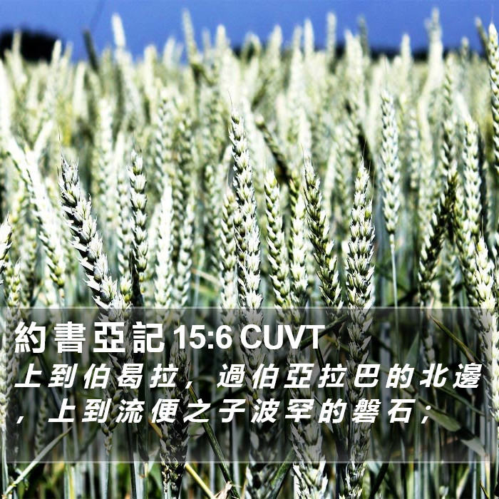 約 書 亞 記 15:6 CUVT Bible Study