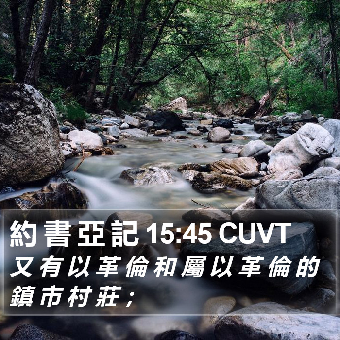 約 書 亞 記 15:45 CUVT Bible Study