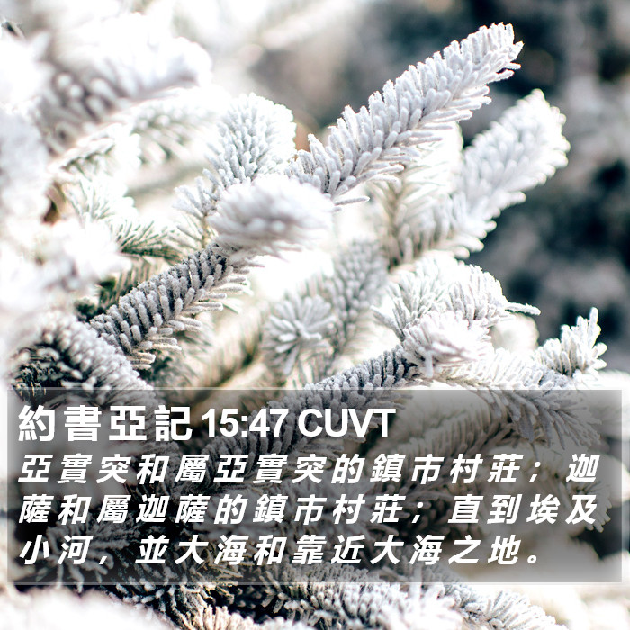 約 書 亞 記 15:47 CUVT Bible Study