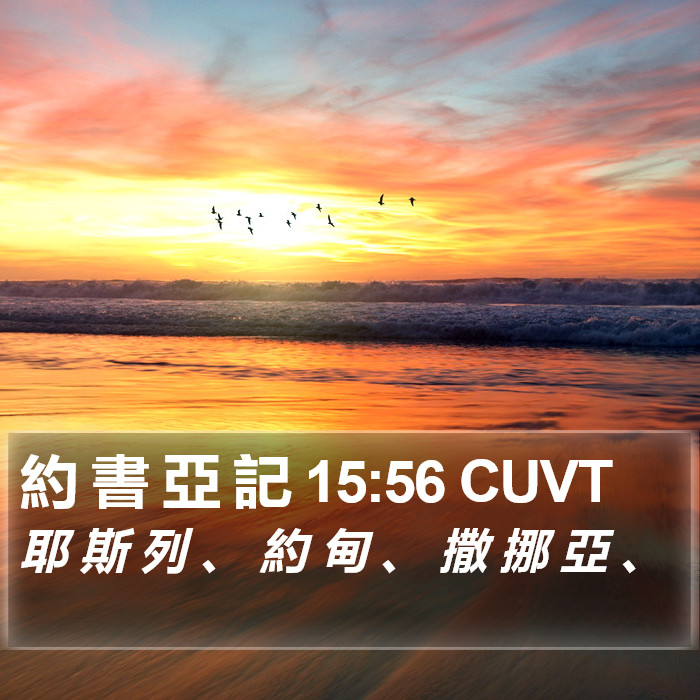約 書 亞 記 15:56 CUVT Bible Study