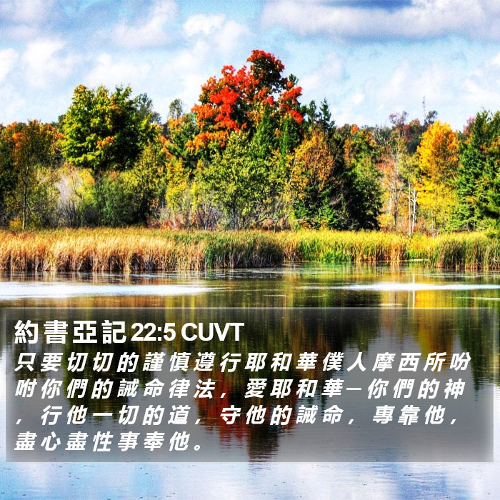 約 書 亞 記 22:5 CUVT Bible Study