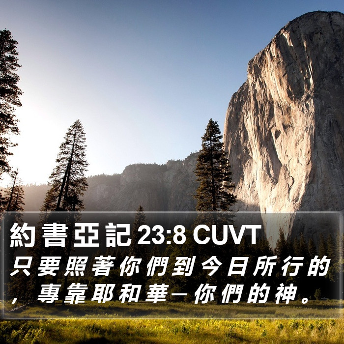 約 書 亞 記 23:8 CUVT Bible Study