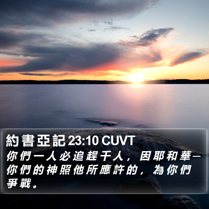 約 書 亞 記 23:10 CUVT Bible Study
