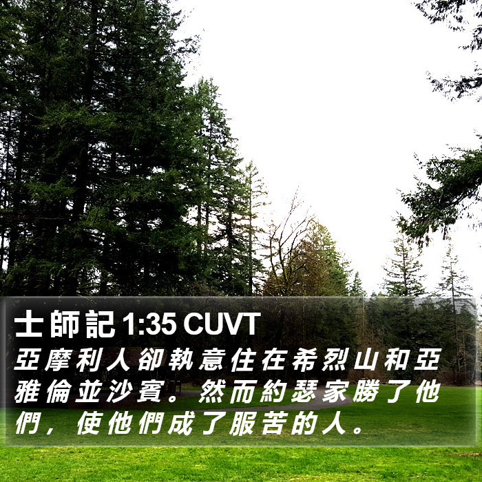 士 師 記 1:35 CUVT Bible Study