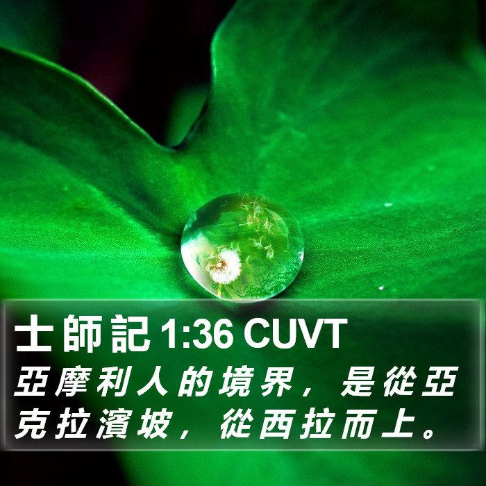 士 師 記 1:36 CUVT Bible Study