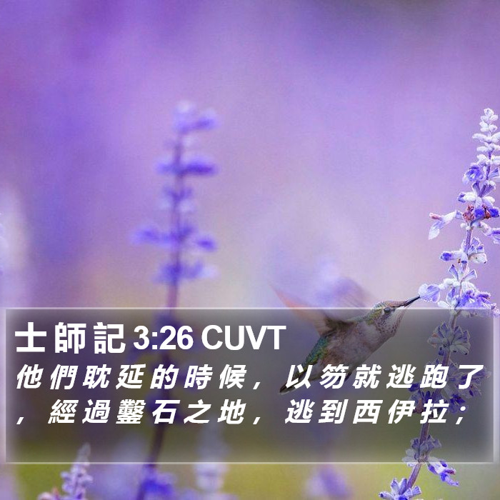 士 師 記 3:26 CUVT Bible Study