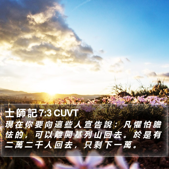 士 師 記 7:3 CUVT Bible Study