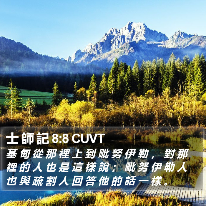 士 師 記 8:8 CUVT Bible Study