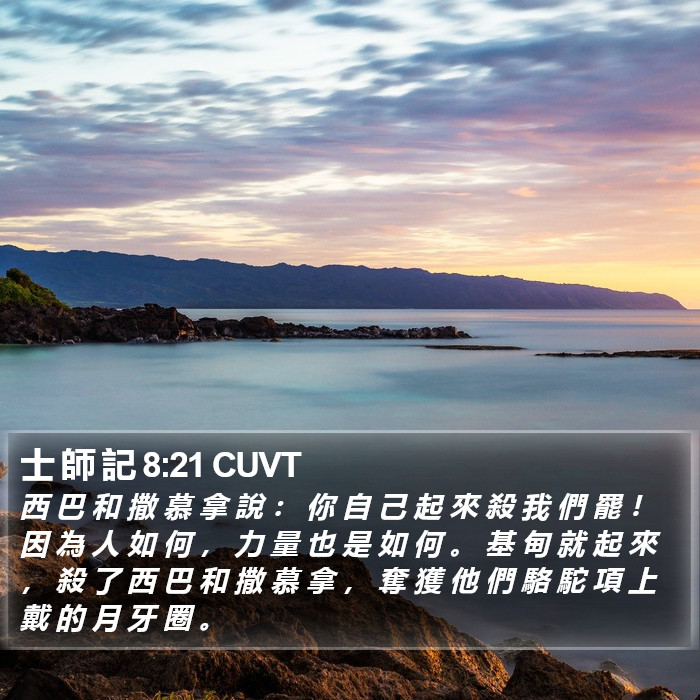 士 師 記 8:21 CUVT Bible Study