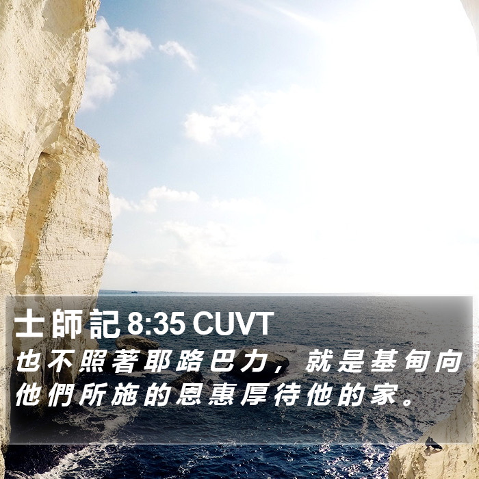 士 師 記 8:35 CUVT Bible Study