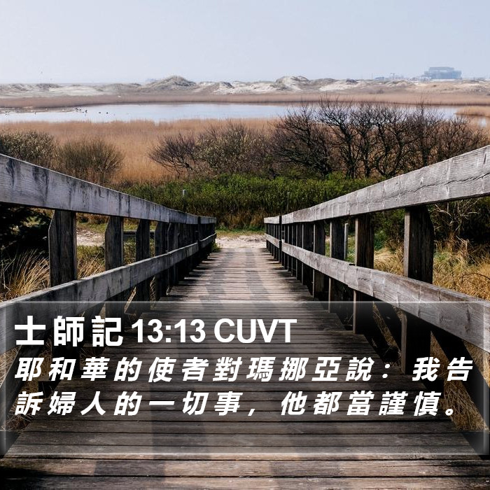 士 師 記 13:13 CUVT Bible Study