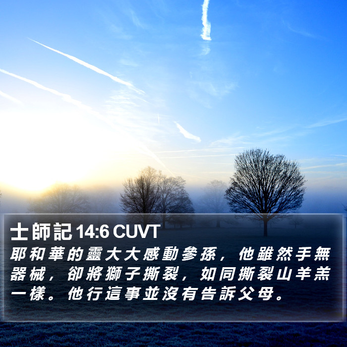 士 師 記 14:6 CUVT Bible Study