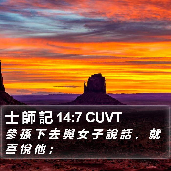 士 師 記 14:7 CUVT Bible Study