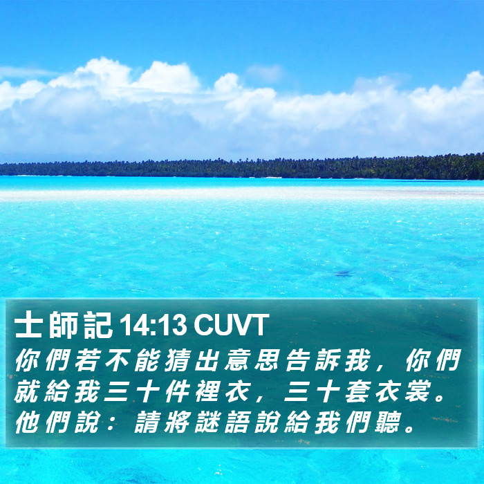 士 師 記 14:13 CUVT Bible Study