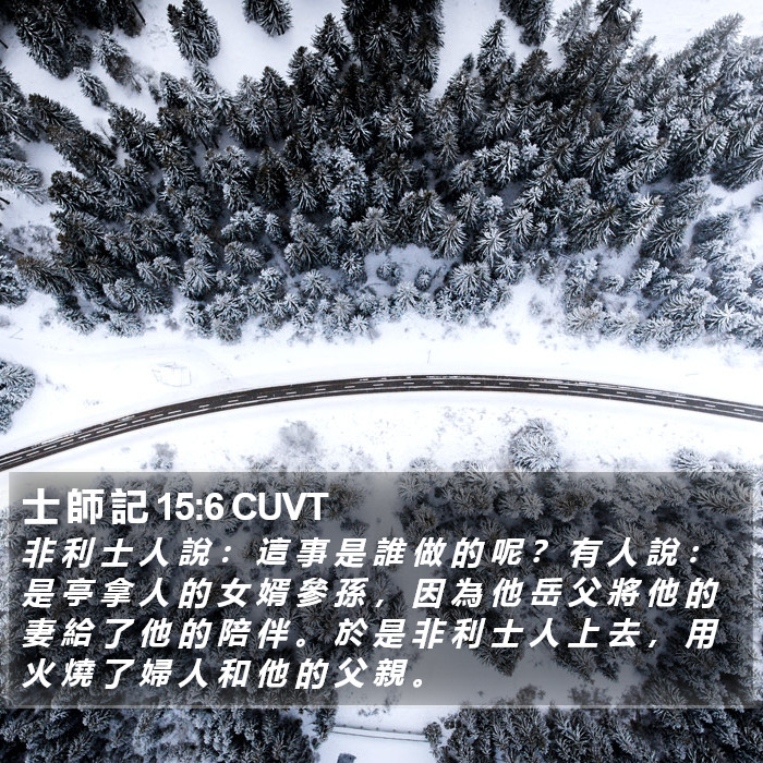 士 師 記 15:6 CUVT Bible Study