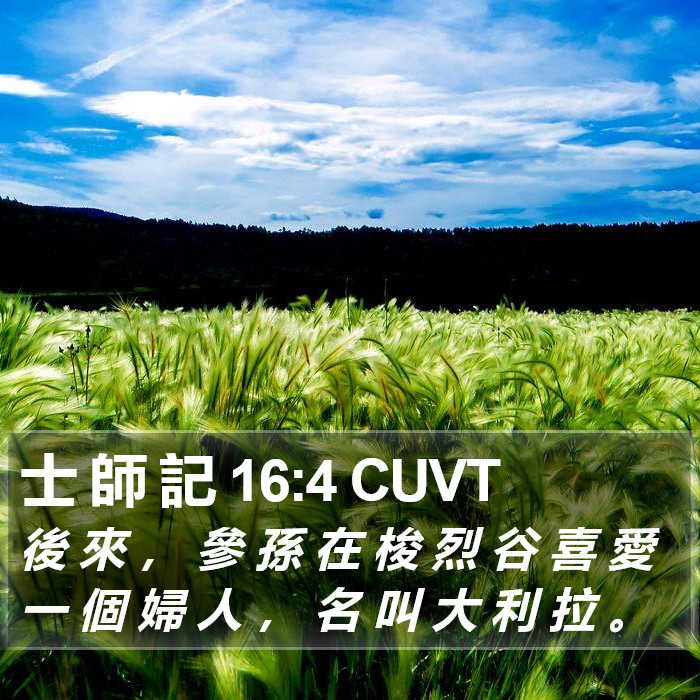 士 師 記 16:4 CUVT Bible Study