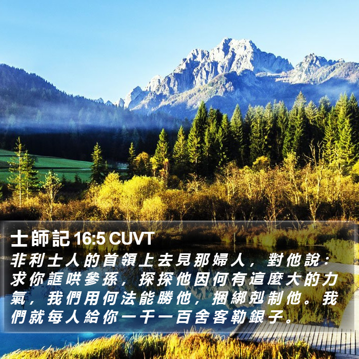 士 師 記 16:5 CUVT Bible Study