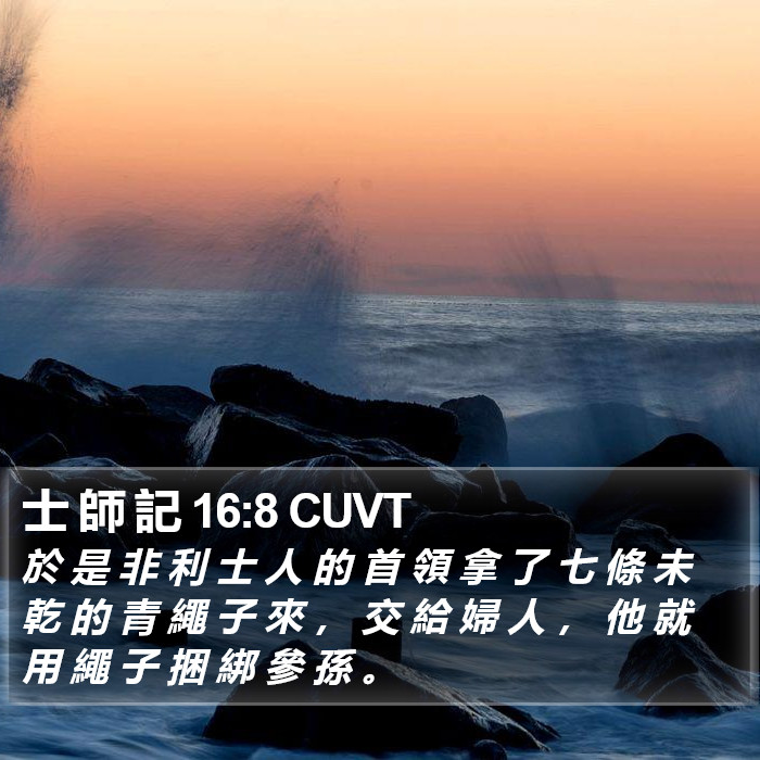 士 師 記 16:8 CUVT Bible Study