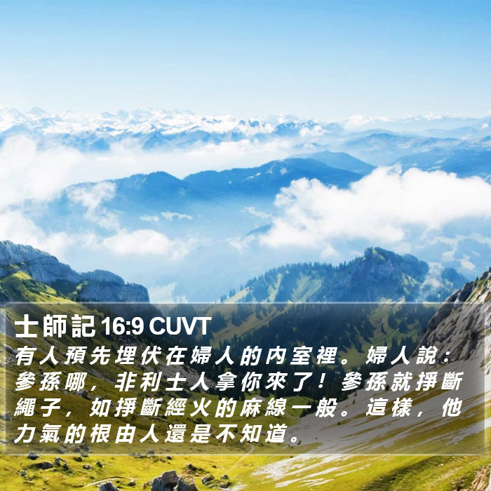 士 師 記 16:9 CUVT Bible Study