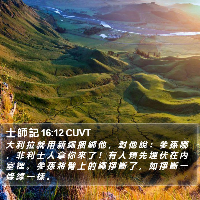 士 師 記 16:12 CUVT Bible Study
