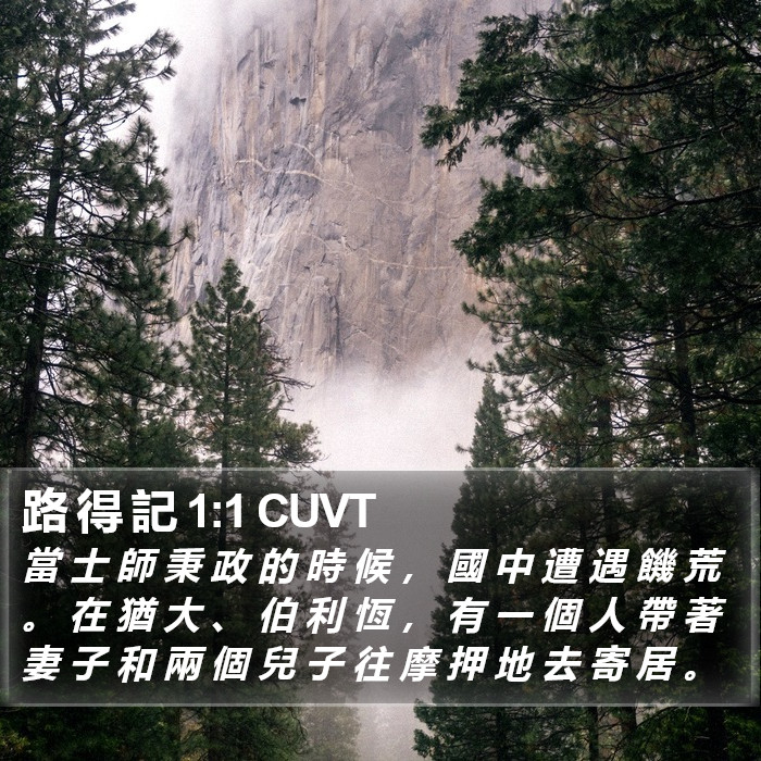 路 得 記 1:1 CUVT Bible Study