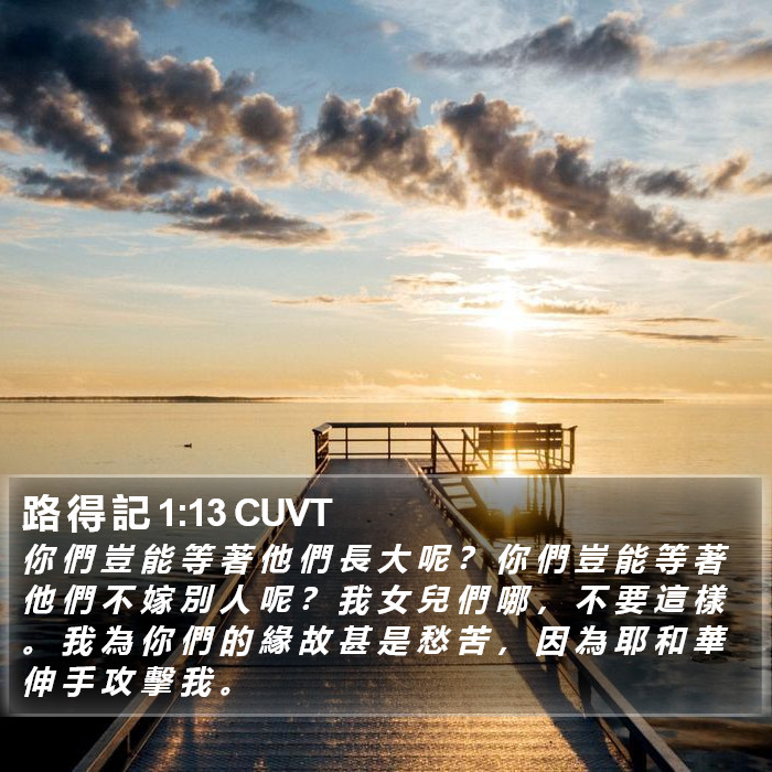 路 得 記 1:13 CUVT Bible Study