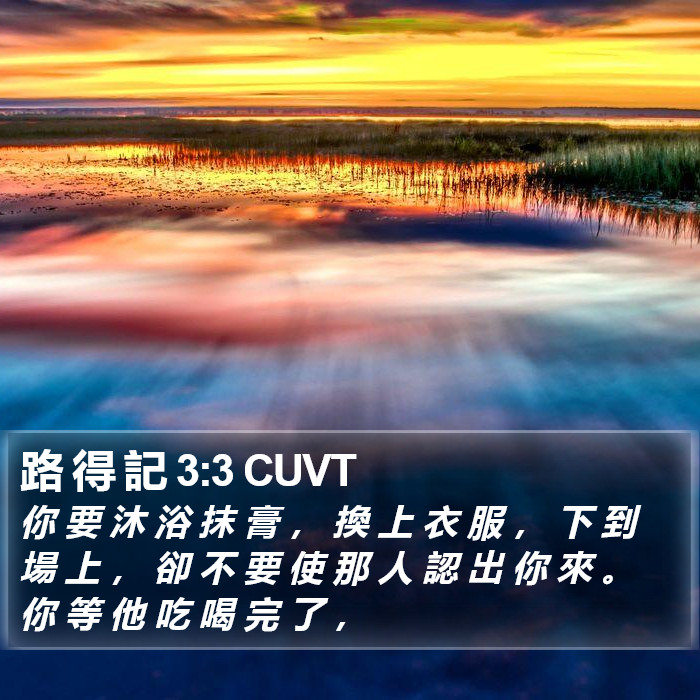 路 得 記 3:3 CUVT Bible Study