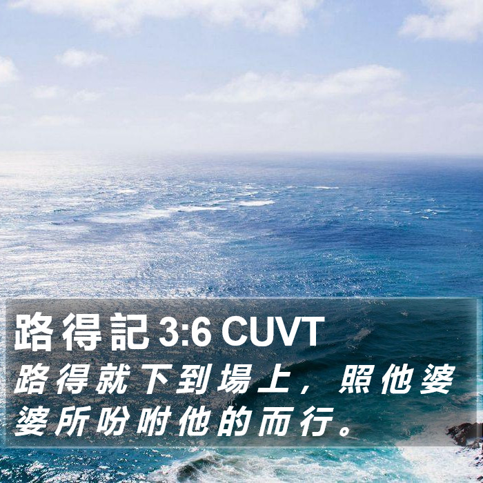 路 得 記 3:6 CUVT Bible Study