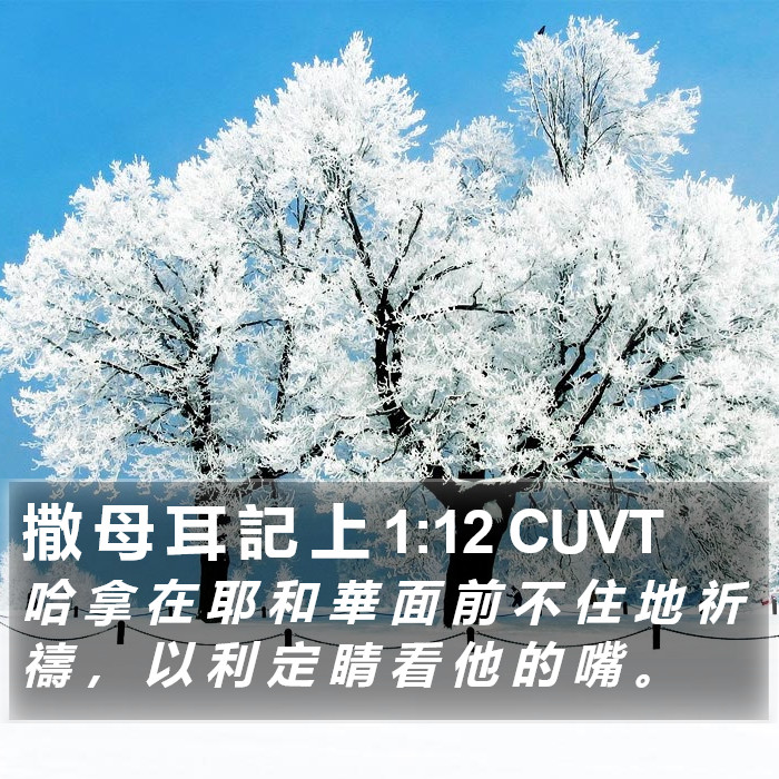 撒 母 耳 記 上 1:12 CUVT Bible Study