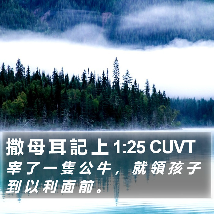 撒 母 耳 記 上 1:25 CUVT Bible Study