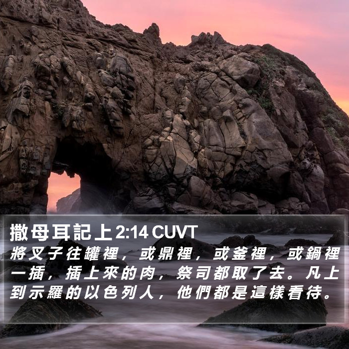 撒 母 耳 記 上 2:14 CUVT Bible Study